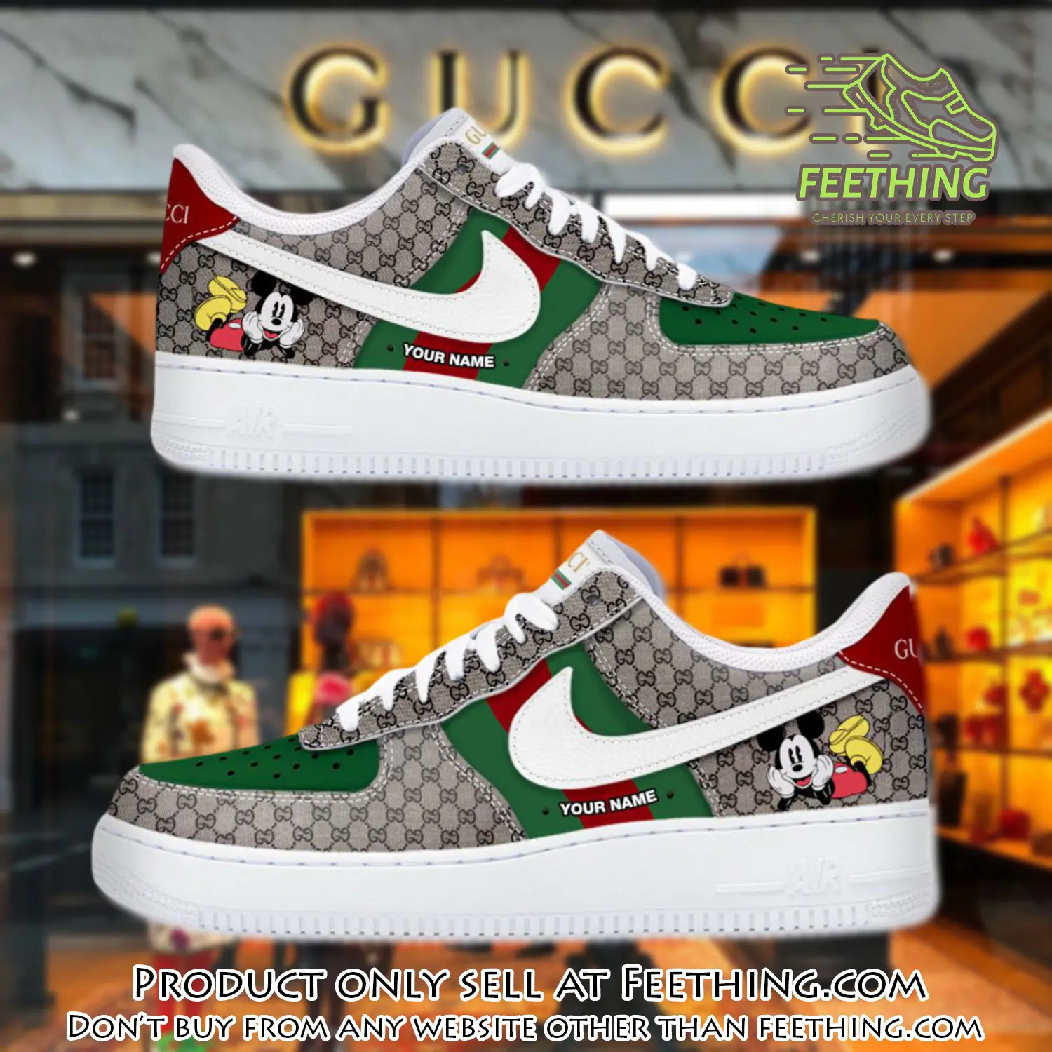 Gucci mickey luxury air force 1 sneakers limited af1 shoes oaf1024 ft2922495